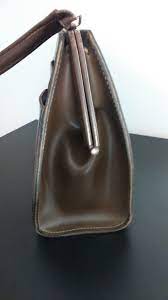 L'addiction de nombreuses femmes ! Sac A Main Cuir Marron Vintage Annees 50 60 Luckyfind