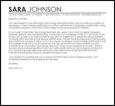 Account executive cover letter example. Information Technology Specialist Cover Letter Sample Cover Letter Templates Examples