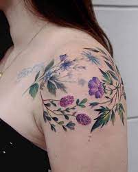 Dominika Novakova Flower Tattoo Flower Tattoo Shoulder Tattoos Collar Bone Tattoo
