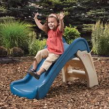 Folding kids slide freestanding slider toddler climber play garden outdoor patio. Step2 Play Fold Junior Slide With Large Steps For Toddlers Walmart Com Walmart Com