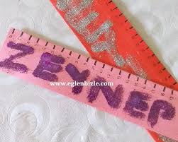 fon kartonundan isme ozel cetvel yapimi cetvel yapiskan hobi