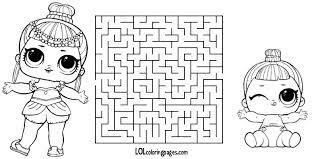Maze Reunite Genie With Her Lil Sister Lol Dolls Lol Dolls Doll Party Unicorn Coloring Pages