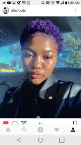 Pin By Mandy On M E L A N I N Purple Natural Hair Gorgeous Hair Color Short Hair Syles