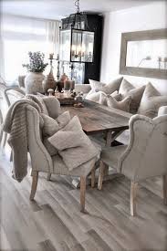 Upholstered Chairs With Rustic Table Diningroomfurniture Upholsteredchair Dining Room Trends Beautiful Dining Rooms Dining Room Cozy