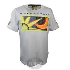 Official Valentino Rossi Vr 46 Sun Moon T Shirt White Moto Gp Mens Shirts Mens Tshirts Valentino Rossi