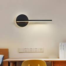 What are the benefits of wall lights? Black White Linear Sconce Light Minimal Acrylic Led Wall Lamp For Bedroom In Warm White Light Wall Lamps Sco Led Wall Lamp Wall Lamps Bedroom Sconce Lighting