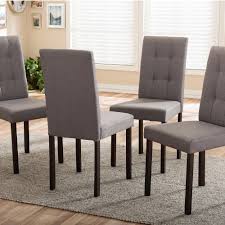 Baxton Studio Andrew 9 Grids Beige Fabric Upholstered Dining Chairs Set Of 4 4pc 6809 Hd The Home Depot Contemporary Dining Chairs Tufted Dining Chairs Dining Chairs