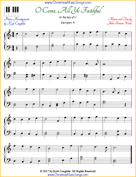 Zahlreiche lieder aus den verschiedensten genres der musik zum download. O Come All Ye Faithful Piano Sheet Music Free Printable Pdf