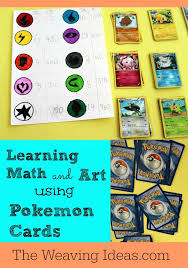 Learning Math And Art Using Pokemon Cards Theweavingideas Learning Math Pokemon Math Concepts