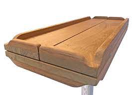 Constructed of premium teak wood. Boat Table Ivy T Mia Marin Folding Adjustable Teak