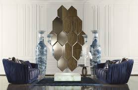 This Interior Showcases The Spectacular Bee Mirror Alongside A Pair Of Sharpei Sofas The Cent Luxury Interior Design Luxury Interior Interior Design Companies