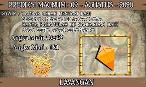 Prediksi Togel Magnum Minggu 09 Agustus 2020 28 Agustus Minggu Sandaran