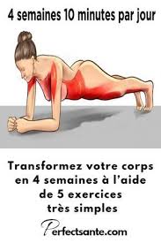 Transformez Votre Corps En 4 Semaines A L Aide De 5 Exercices Tres Simples Easy Workouts Sports Nutrition Exercise
