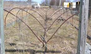 Push or peg the tunnel into position then cover and secure as before. Snow Damaged Hoop House Greenhouse High Tunnel Mike S Backyard Nursery