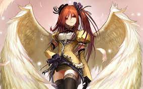 Very little information is known about her, what is known about her is that she's the biological mother of karin, and, possibly also moena. Brown Haired Female Anime Character Anime Angel Anime Girls Wings 720p Wallpaper Hdwallpaper Desktop Anime Angel Girl Angel Anime Female Anime