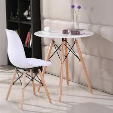 Les piquets en bois de pin, même traités autoclave. Miss Table De Salle A Manger Ronde Blanc Scandinave En Bois Pieds Robustes Diametre 80cm Hauteur 75cm Cdiscount Maison