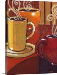 This 'cup of coffee' print on canvas is the perfect piece to relax you and make a statement to friends and family. Wake Up Call Ii Paris Art Print Poster Wall Art Coffee Poster