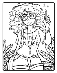 Thirdly, add many little details. Witch Coloring Pages Witch Coloring Page Witch Drawing