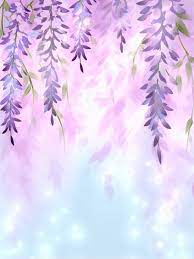 Wisteria Flower Background Illustration Flower Backgrounds Anime Flower Floral Poster