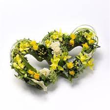 Funeral flowers in westcliff on sea. Double Heart Tribute Yellow Funeral Flowers Newcastle
