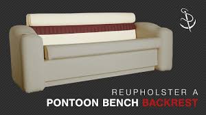 Baja/ catalina boat bench seat dimensions: How To Reupholster The Backrest For A Pontoon Bench Seat Youtube