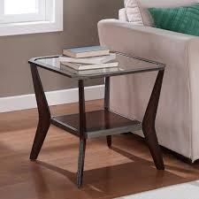 The modern styling of this accent table has farmhouse charm with the gridded. Inspirational Living Room Ideas Living Room Design Glass End Tables For Living Room