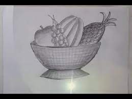 Buy 200 colored pencils, professional oil based colored pencils for adult, art colored pencils for coloring books, drawing arts & sketching, coloring pencil for adults and kids (oil): How To Draw A Still Life Fruits In Pencil Step By Step Youtube Fruits Drawing Fruit Bowl Drawing Tropical Illustration