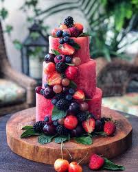 Summertime Watermelon Cake Watermelon Cake Fruit Recipes Food Platters