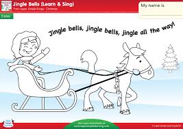 It's all framed up with bows, bells, and leaves! Jingle Bells Worksheet Color Super Simple