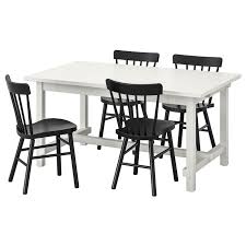 Nordviken Norraryd Table And 4 Chairs White Black Ikea
