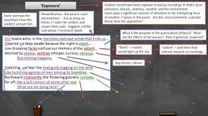 Wilfred Owen Exposure Annotation Youtube