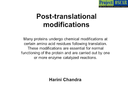 Post translational modifications of proteins. Post Translational Modifications Ppt Download