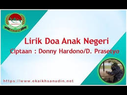 Doa Anak Negeri Ciptaan Donny Hardono D Prasetyo Di 2020 Lirik Lagu Lagu Lirik
