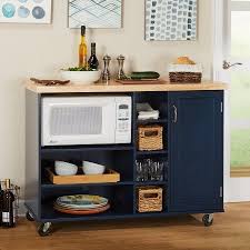 tms microwave kitchen cart, navy