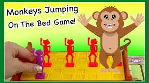 One by one, they start to fall off while jumping and bump their heads. Monkeys Jumping On The Bed Game Fun Board Game For Kids Youtube