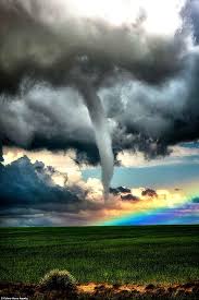 It's one of many tornados that are destroying our city. Tornado And Rainbow Clouds Wild Weather Amazing Nature