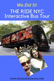 A vehicle or mode of transportation. We Did It The Ride Nyc Interactive Bus Tour Discount Code The Mama Maven Blog