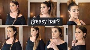 Greasy hair is actually fantastic for a variety of sleek hairstyles. How To Style Greasy Oily Hair 7 Easy Hairstyles Youtube
