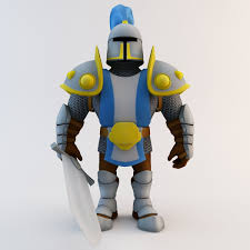 Knight Character Games 3d Model Low Poly Character Cartoon Knight Pixel Art Characters
