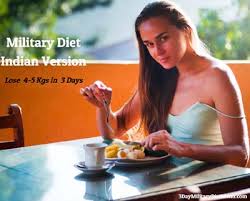 Military Diet Indian Version For Vegetarians Non Vegetarians
