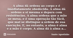 A Alma Da Ordens Ao Corpo E E Santo Agostinho
