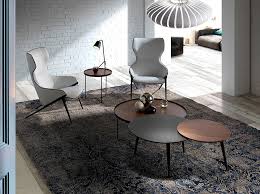 This set includes a coffee table and two end tables, creating the ideal living room. Walnut And Md Lacquered Wood Coffee Tables Set Angel Cerda S L