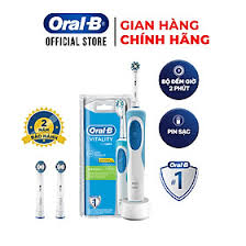 Mua COMBO Bàn chải đánh răng điện Oral-B Vitality CrossAction Blue D12.513  và 2 Đầu bàn chải Oral-B Precision Clean- Hàng chính hãng | Tiki