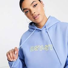Daisy Street Plus Active hoodie in blue