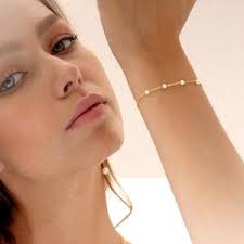 Buy 14K GOLD Pearl Bracelet Solid Gold Pearl June Birthstone Jewelry  Bridesmaid Pearl Solid Gold Pearl Jewelry 14K Gold Online in India