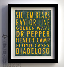 Baylor University Bears Subway Scroll Art Print By Texowadesigns 25 00 Baylor Baylor University Bears Baylor University