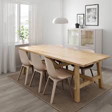 Mockelby Odger Oak White Beige Table And 6 Chairs Ikea In 2020 Ikea Dining Table Scandinavian Dining Table Ikea Dining Room