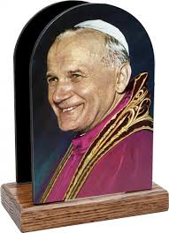 Pope John Paul II Smiling Table Organizer (Vertical)