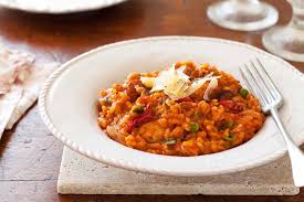 Oven Baked Chicken Chorizo Risotto Chicken And Chorizo Risotto Risotto Recipes Chorizo Risotto