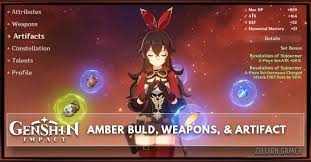 All the characters in genshin impact can be viable with the right gear. Amber Build Weapons Artifacts Genshin Impact Zilliongamer